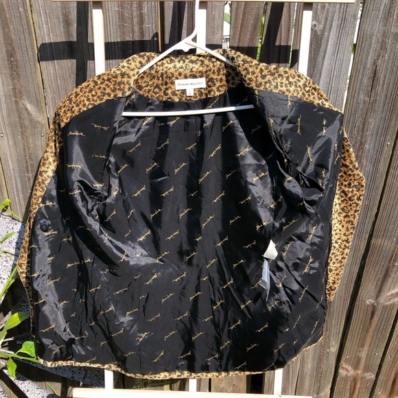 NEW Vintage Florine Wachter Animal Print Blazer Jacket 14 - Picture 7 of 8